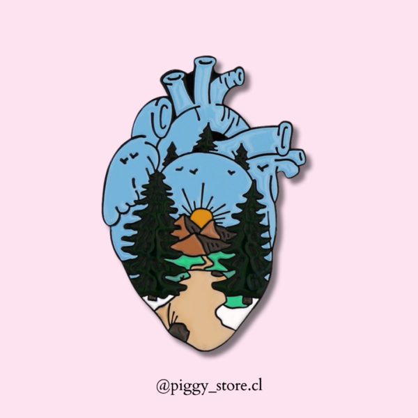 Corazón bosque montañoso