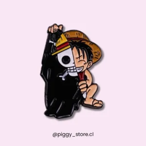 Luffy con bandera pirata (One Piece)